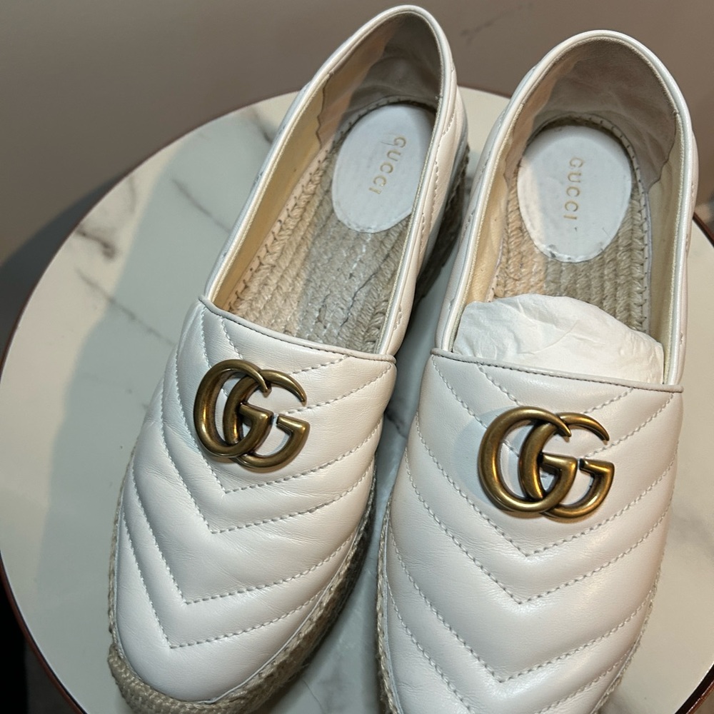 Gucci Marmount Espadrille Platform Shoes Size 39.5 - Picture 6 of 7